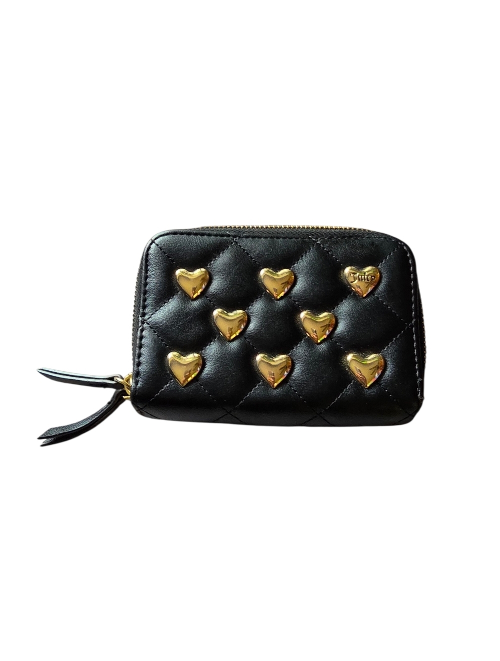JUICY COUTURE Love Black Double Zip-Around Wallet